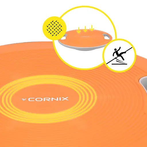 Балансировочная платформа Cornix круглая, пластиковая Orange/Grey XR-0444 - фото 5