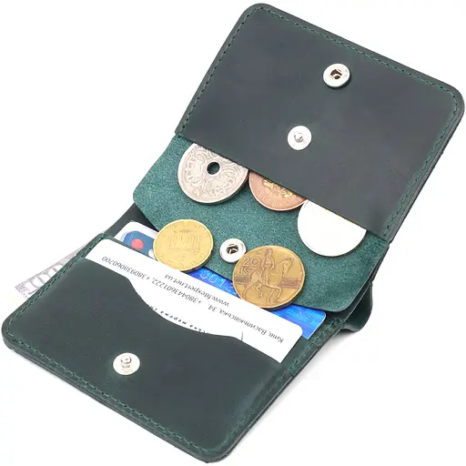 Шкіряне портомне унісекс Shvigel 9.3х9.5х1.3 см acs0022799 - фото 4