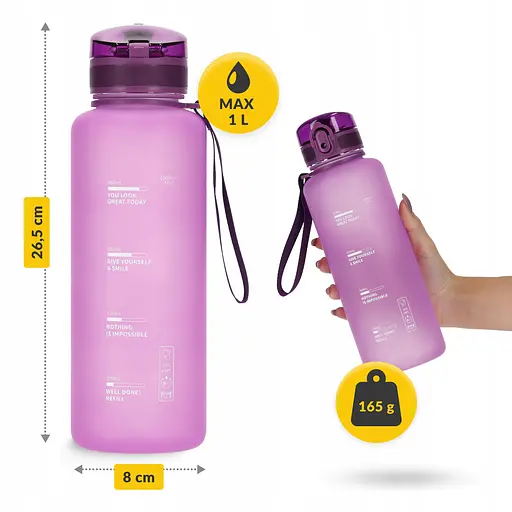 Пляшка для води 4FIZJO спортивна 1000 мл Pink (P-5905973403764) - фото 9