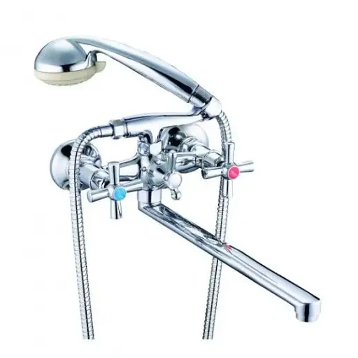 Смеситель для ванны Udis DFR7-B722 двухвентильный с душевым набором Хром 30412 - фото 1