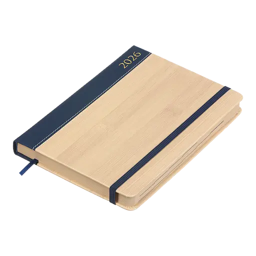 Ежедневник датированный Buromax Bark 2026 A5 искусственная кожа синий (BM.21144-02) - фото 3