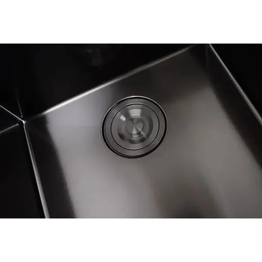 Чорна раковина на кухню Nett NB-7848(R) з правим крилом - фото 9