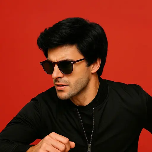 Мужской парик короткой стрижки Natural Black Черный