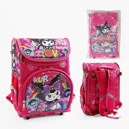 Рюкзак Kuromi, 26x17x35 см, 1 отделение, 3 кармана, регулируемые лямки, на молнии, C72955