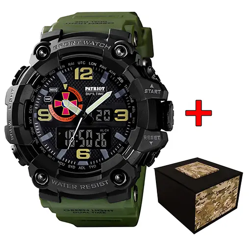 Наручные часы мужские 002AGSU ЗСУ Зеленые + Коробка Patriot acs0031075 - фото 1