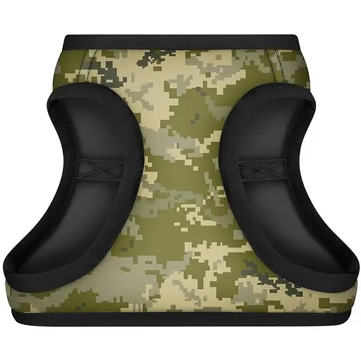 Шлейка для собак Waudog Clothes мягкая с QR паспортом, "Милитари", XS3 - фото 2