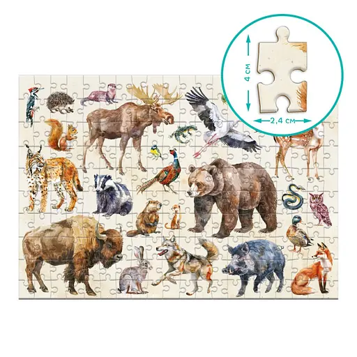Дитячий пазл Монтессорі "Лісові тварини" DoDo Toys 300629, 200 елементів - фото 3