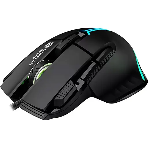 Миша Canyon mouse Fortnax GM-636 RGB 9buttons Wired Black (CND-SGM636B) - фото 3