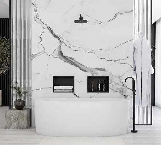 Встраиваемая полка Rea 30x30 black matt с ободком REA-05603, Черный матовый - фото 2