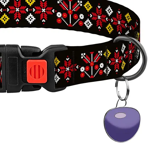 Ошейник для собак Баркси Urban патриотический Вышиванка черная - фото 3