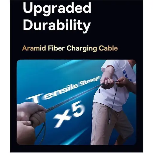 Кабель Baseus Unbreakable USB-A to USB-C 100W 2m Cluster Black (P10355801111-01) [152049] - фото 13