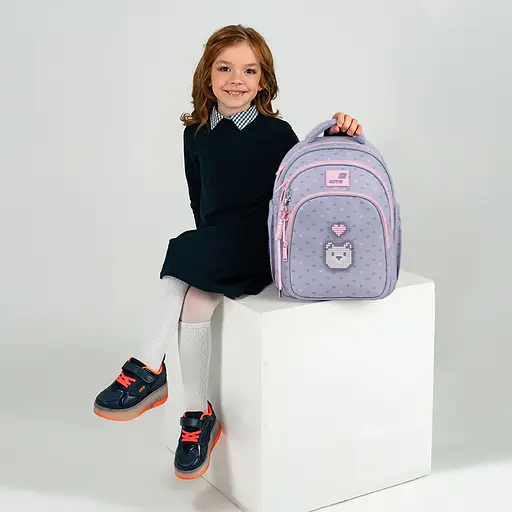 Рюкзак Kite Education 763S Pixel Love Серый (K26-763S-1) - фото 18