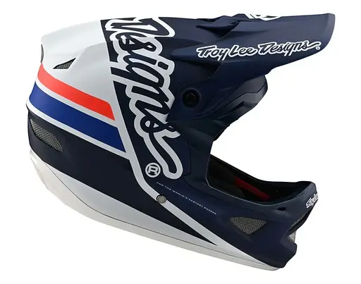 Велошолом Troy Lee Designs D3 Fiberlite Silhoette Navy/White S (1106-198757002) - фото 2