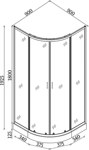Душевая кабина Bravo DRAWA 90B.Mosaic - фото 6