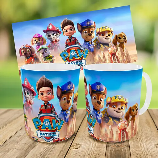 Набор: детская сумка-бананка+кружка Щенячий патруль 32х15см,бананка для мальчика через плечо (01022) - фото 3