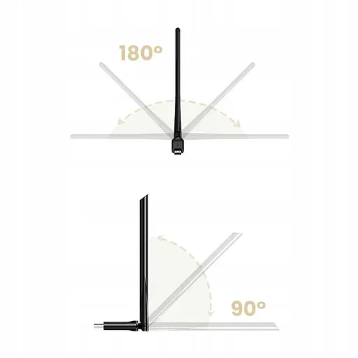 WI-FI-адаптер UGREEN CM496 AC650 High-Gain Dual Band Wireless USB Adapter(UGR-90339) - фото 3