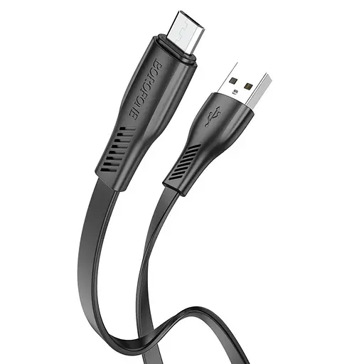 Кабель Borofone BX85 USB to MicroUSB 1 м черный - фото 1