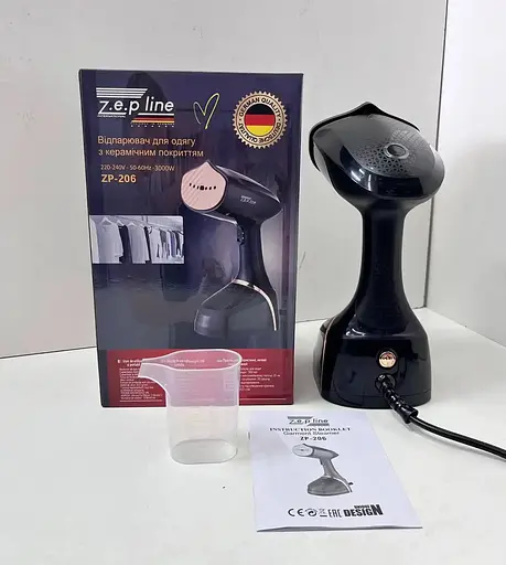 Ручний вертикальний відпарювач Zepline ZP-206 з керамічним покриттям 3000 Вт для одягу 4500 мл Чорний - фото 7