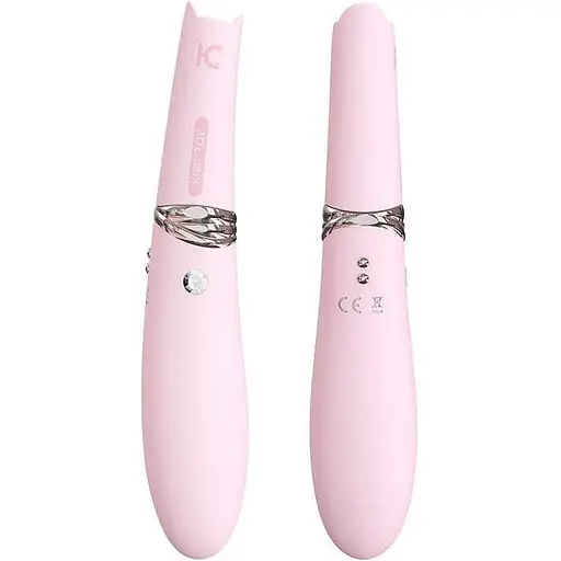 Вакуумный стимулятор с вибрацией KissToy Miss CC Рожевий - фото 2