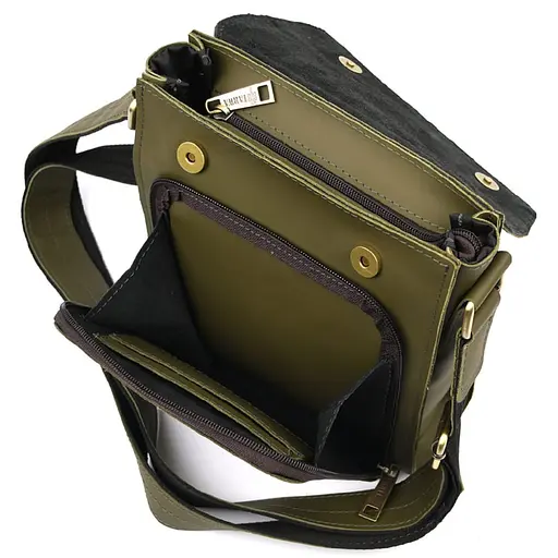 Чоловіча шкіряна сумка через плече TARWA 26х22х6 см sum0028329 - фото 7