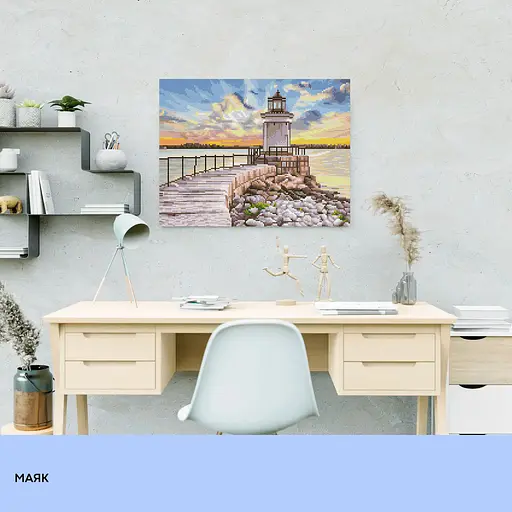 Набір з алмазною мозаїкою "Маяк" 40*50 см, IDEA2-CK5818, ТМ "99IDEAS" - фото 3
