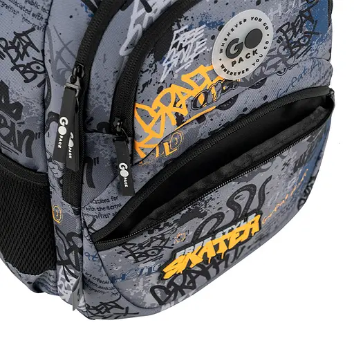 Рюкзак GoPack Education 175M-5 Free Style Сіро-чорний (GO26-175M-5) - фото 9