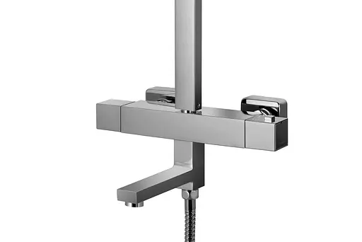 Душова система Corsan Ango chrome з термостатом та виливом CMN021TCH, Хром - фото 8