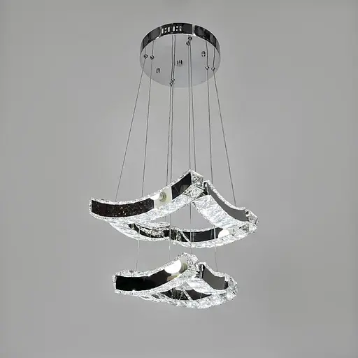 Элегантная хрустальная люстра на 2 яруса 28+20 см Ст. (T) C 206/2 (300+200) | Line F - фото 1