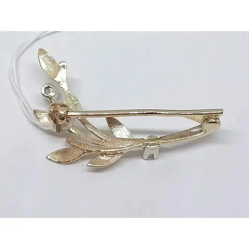 Золота брошка Гаразд з фіанітами. 3580131 - фото 3