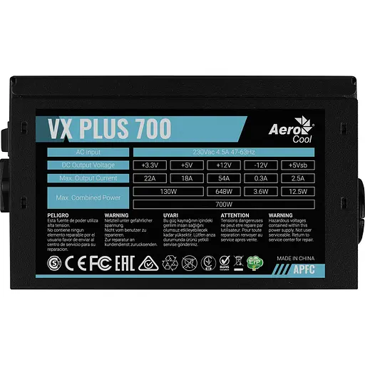 Блок живлення Aerocool VX Plus Stealth 700W (ACPN-VS70AEY.12) - фото 4