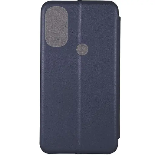 Шкіряний чохол-книжка Classy для Motorola Moto E40 Темно-синій - фото 3