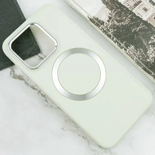 TPU чехол Bonbon Metal Style with MagSafe для Xiaomi 14 Pro Белый / White - фото 4