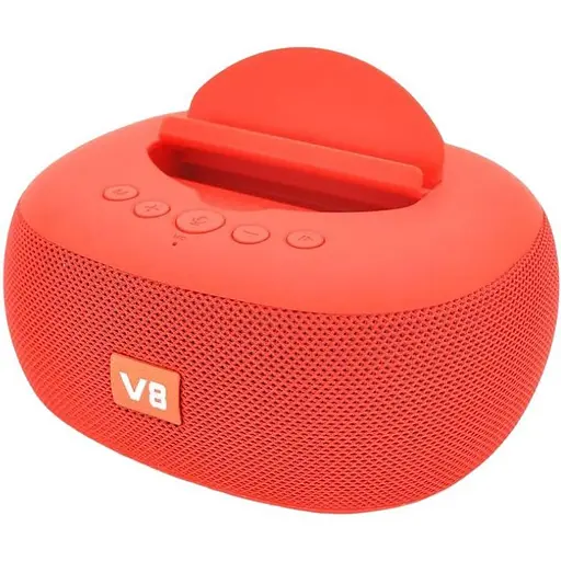 Колонка Voltronic DV08 Bluetooth 4.1 до 10m, 2х5W, 4Ω, 1200mAh, ≥90dB, TF card/USB, DC 5V, Red - фото 1