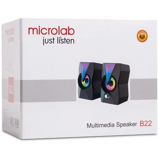 Акустическая система MICROLAB 2.0 B-22,USB Black - фото 3