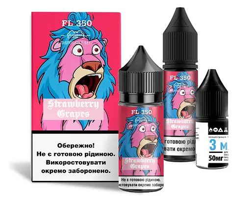 Набор компонентов для самозамеса солевой Flavorlab FL350 30 мл (Strawberry Grapes Клубника Виноград, 0-65 мг)