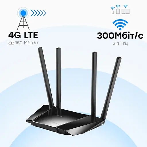 WiFi Mesh 4G LTE-маршрутизатор Cudy LT400 CAT4 N300 (73-00551) - фото 6