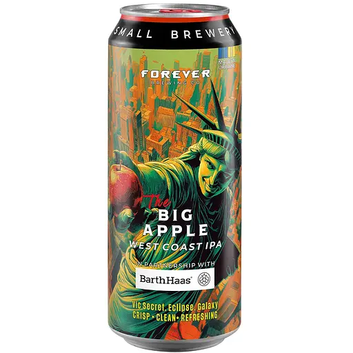 Пиво светлое нефильтрованное Forever The Big Apple 0.5 з/б - фото 1