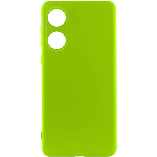 Чохол Silicone Cover Lakshmi Full Camera (A) для Oo A78 4G Салатовий / Neon Green