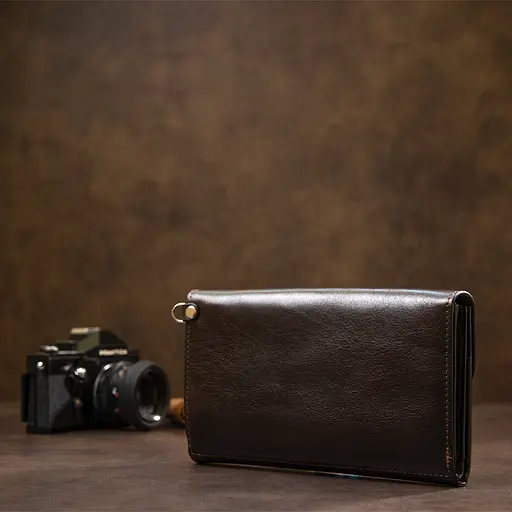 Кожаный мужской клатч GRANDE PELLE 22х13,5х2,5 см sum0015563 - фото 7