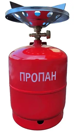 Кемпінговий комплект (газовий балон та пальник) A003 (5кг 12л) - фото 2