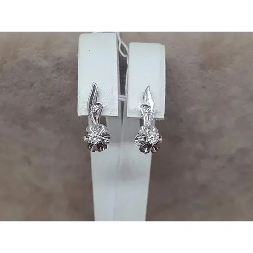 Золотые серьги Гаразд с фианитами. 3533543Б - фото 3