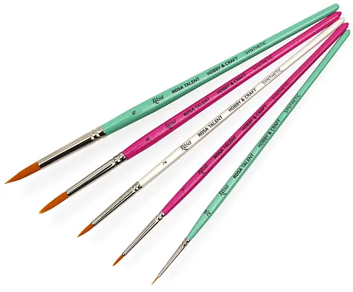 Кисть синтетика круглая HOBBY&CRAFT №00 для декора Rosa Talent - фото 5