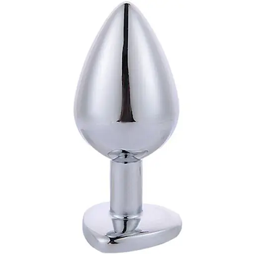 Анальна пробка з кристалом SKN-MSS31 (розмір M), Срібний / Голубой - фото 2