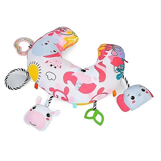 Коврик-подушка для новорождённого 63633 с подвесками, зеркальцем, погремушкой и шуршалкой - розовый - фото 2