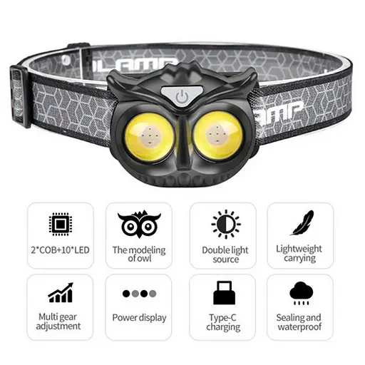 Налобний ліхтар Vkstar WT-208 (біле та червоне світло) type-C - фото 3