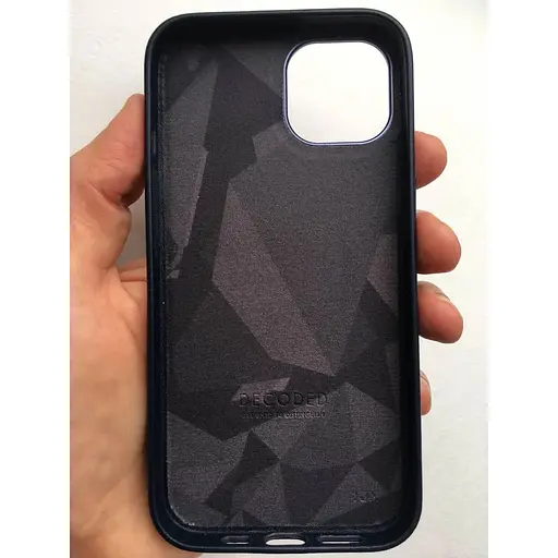 Оригинальный кожаный чехол Decoded Leather Case MagSafe для Apple iPhone 13 (6.1") Matt Navy Blue - фото 9