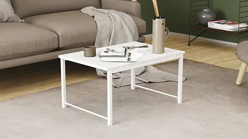 Стол журнальный приставной Терри Комбо Ferrum-decor 345x662x440 Белый металл ДСП Белый 16 мм (FRD-105143) - фото 5