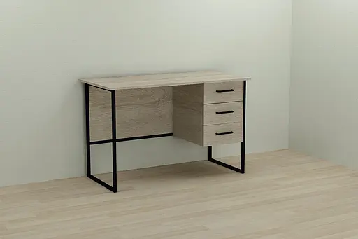 Компьютерный стол Ferrum-decor Гарри 75x140x70 черный ДСП Дуб Сонома 16мм (FRD-103562)