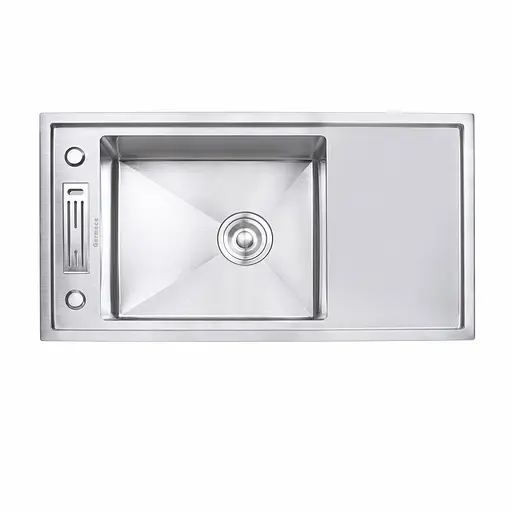Кухонная мойка Germece Handmade 800x430x230 (с подставкой для ножей) HD-D008, Нержавеющая сталь - фото 1