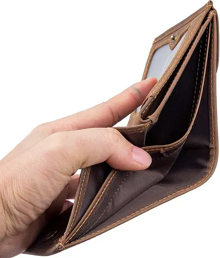 Мужской кожаный кошелек Vintage 10х10 см acs0015725 - фото 2